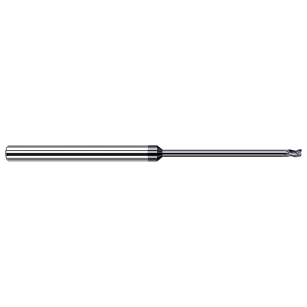 Miniature End Mill - 3 Flute - Square, 0.1250" (1/8), Overall Length: 4"